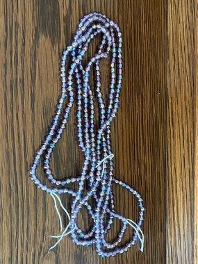 Vintage glass beads 4 strands